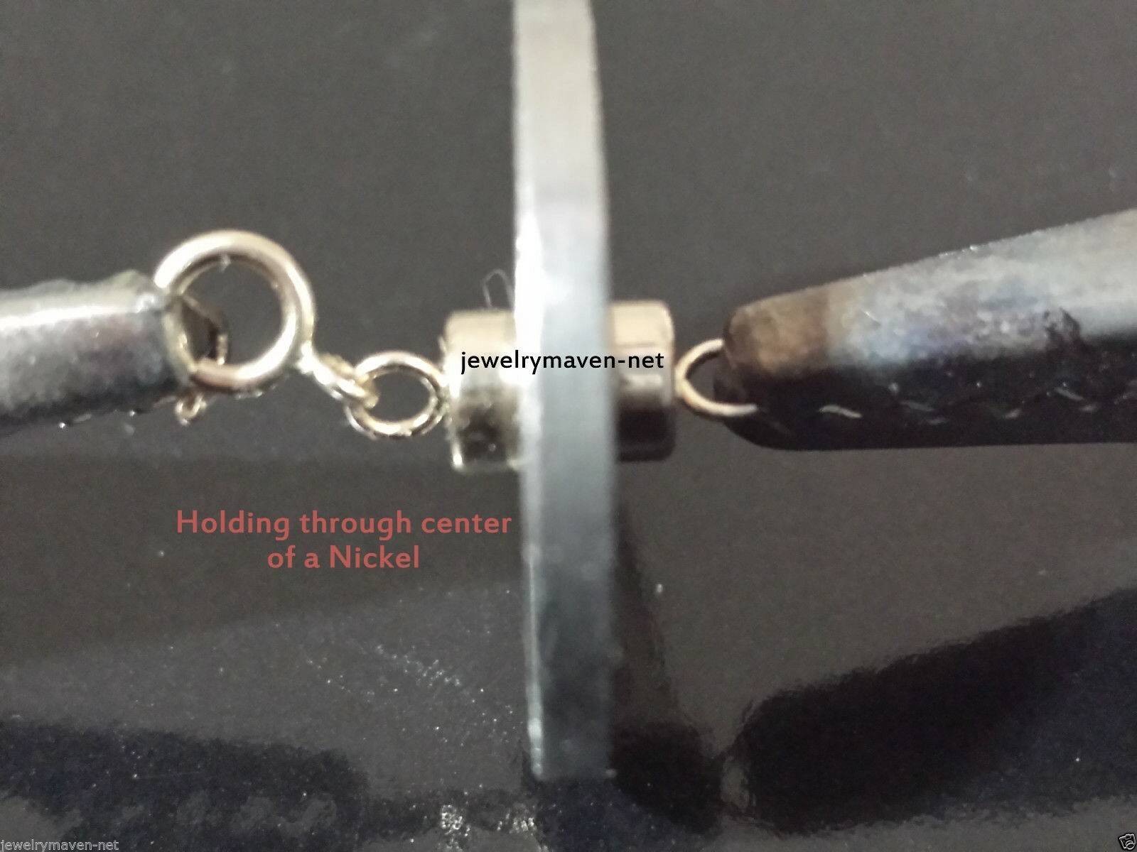 4.5mm 14k MAGNETIC CLASP Converter 1/2" Extender WHITE Gold spring ring RHODIUM