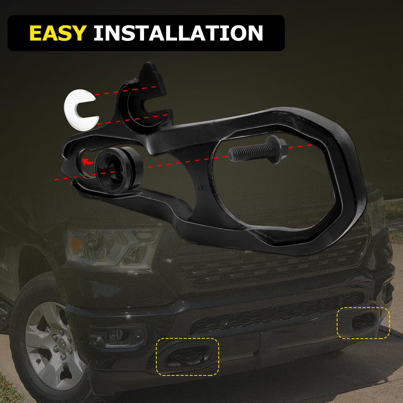 Heavy Duty Front Tow Hooks LH & Right For 2019-2022 Dodge Ram 1500 82215268AB