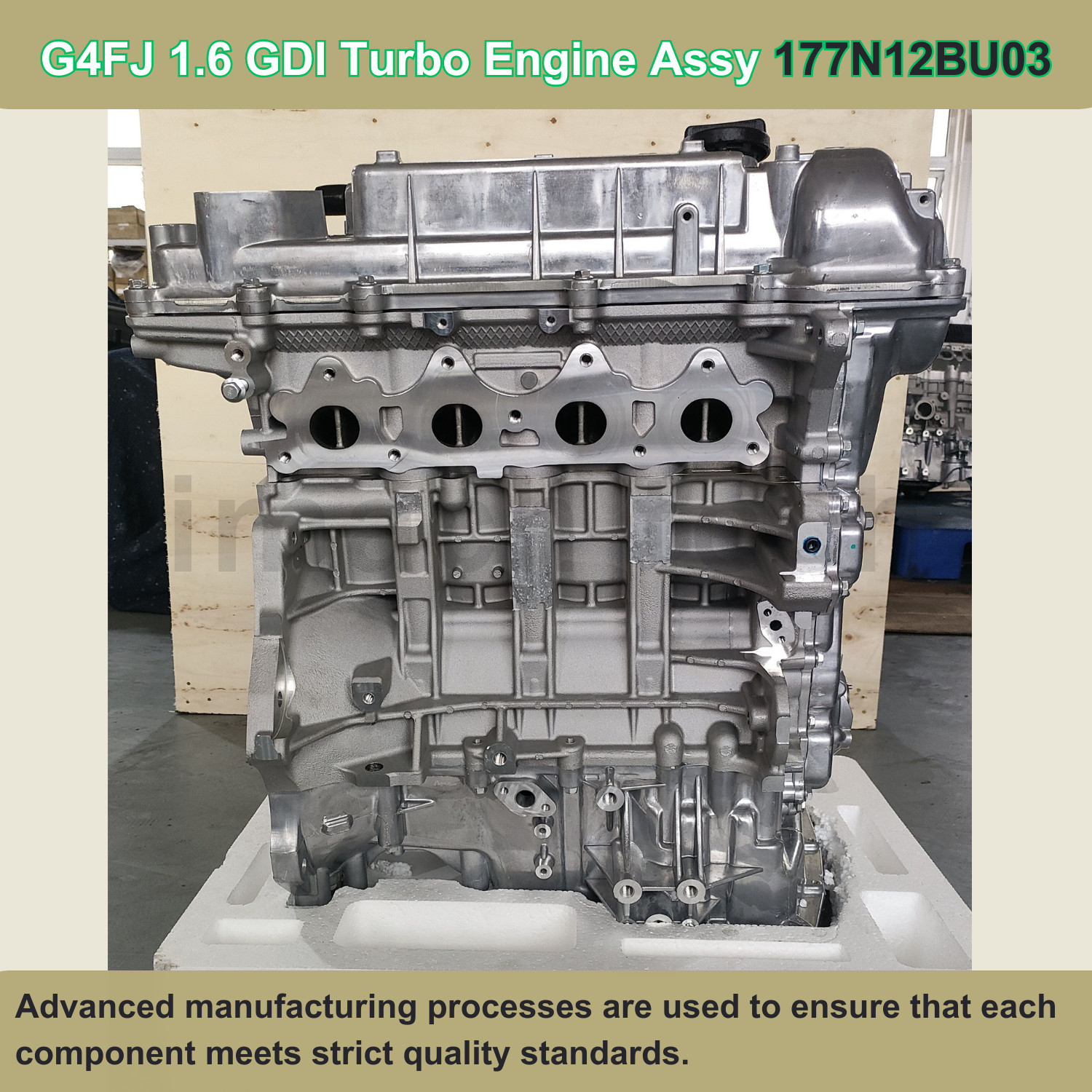 Brand New Engine Motor 1.6L 4 Cyl Turbo G4FJ T-GDI fit 2016-2018 Hyundai Tucson