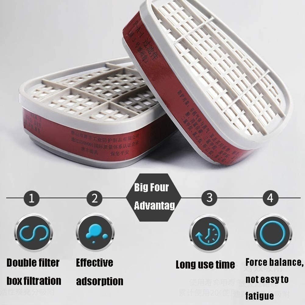 4PC 6001CN Organic Vapor Respirator Filter Cartridge For 6200 6800 7502 Gas Mask
