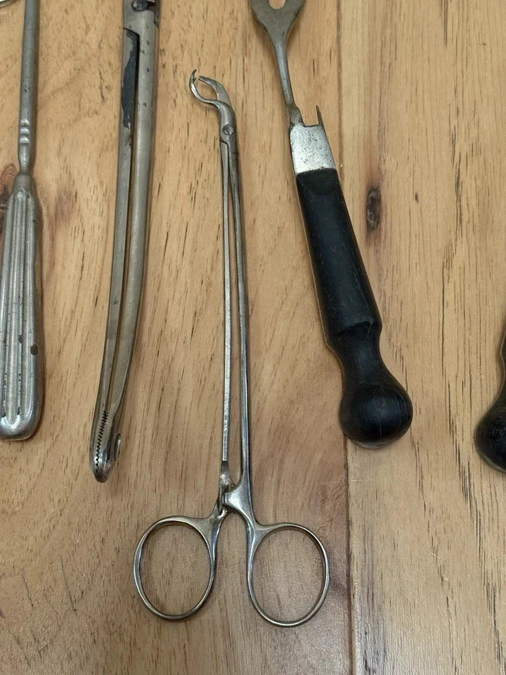 Antique Vintage Medical Surgical Instruments Lot – Forceps Scissors Tools