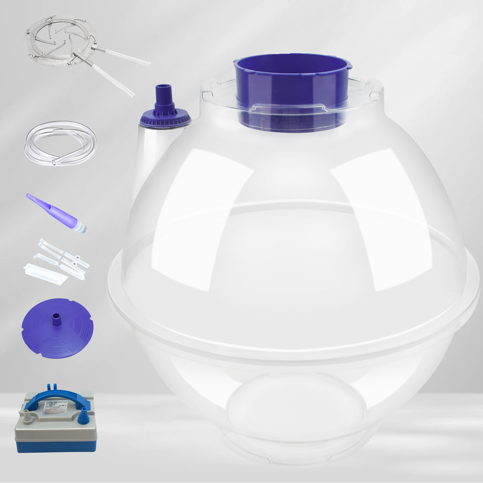 Balloon Stuffer kit Large Transparent Balloon Stuffing Machine with Flower Tube