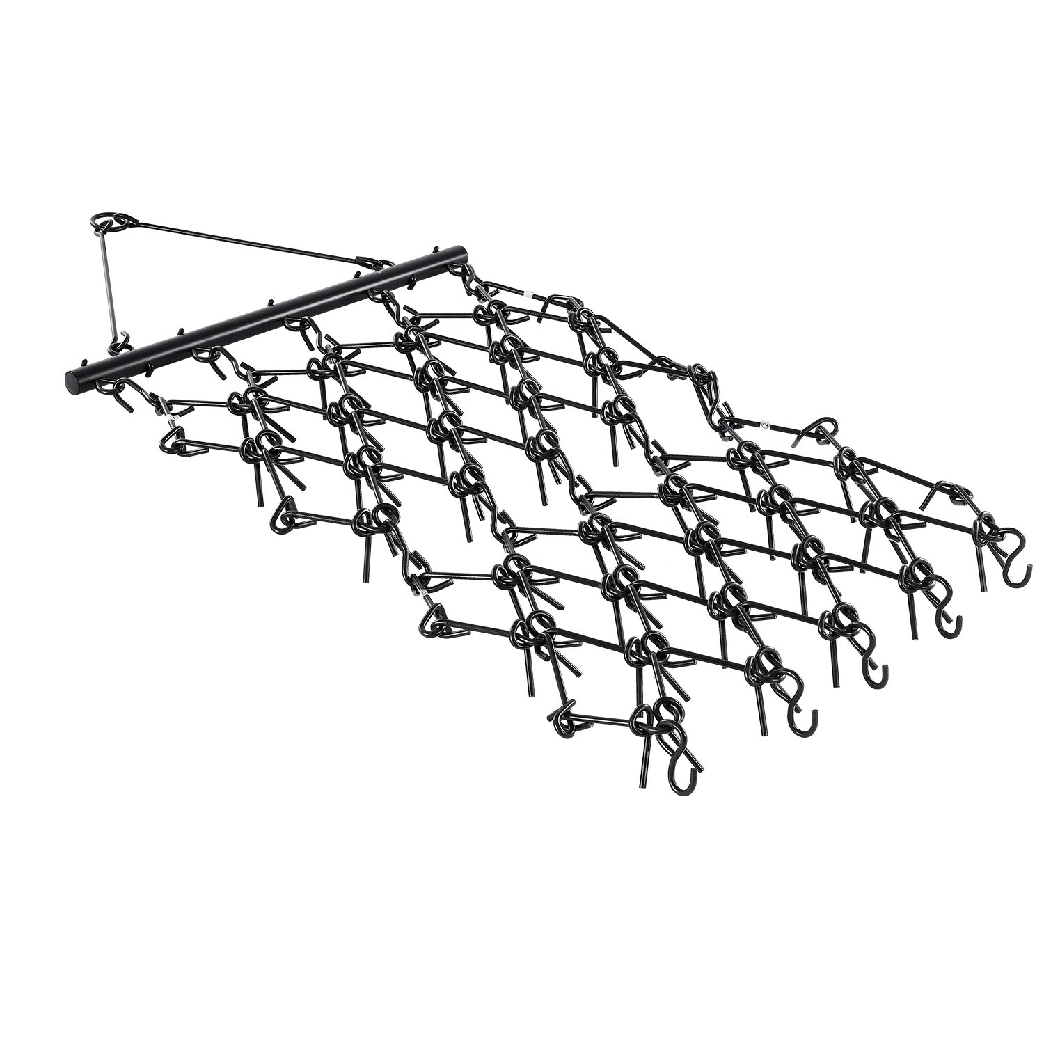 Drag Harrow 4 x 4 ft Chain Harrow ATV Lawn Rake for Landscape Leveling