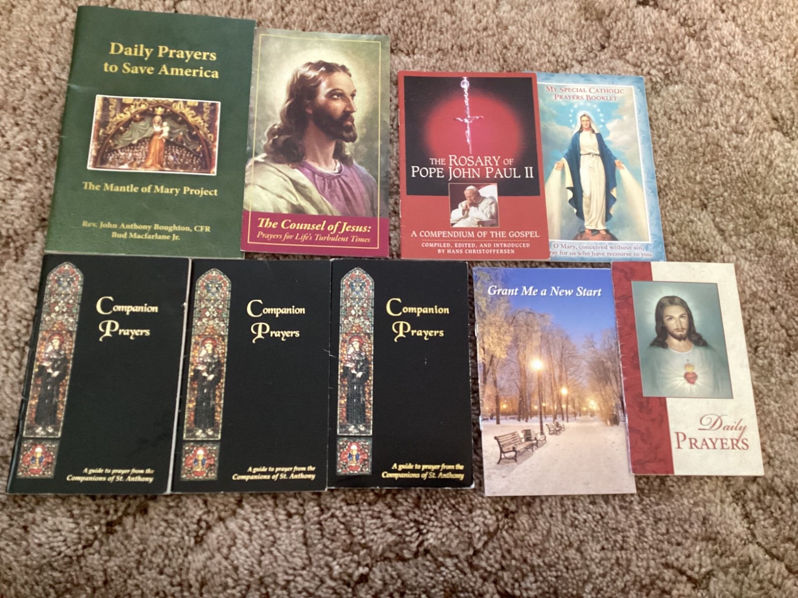 Catholic Prayer Booklets Lot of 9 assortment mostly new