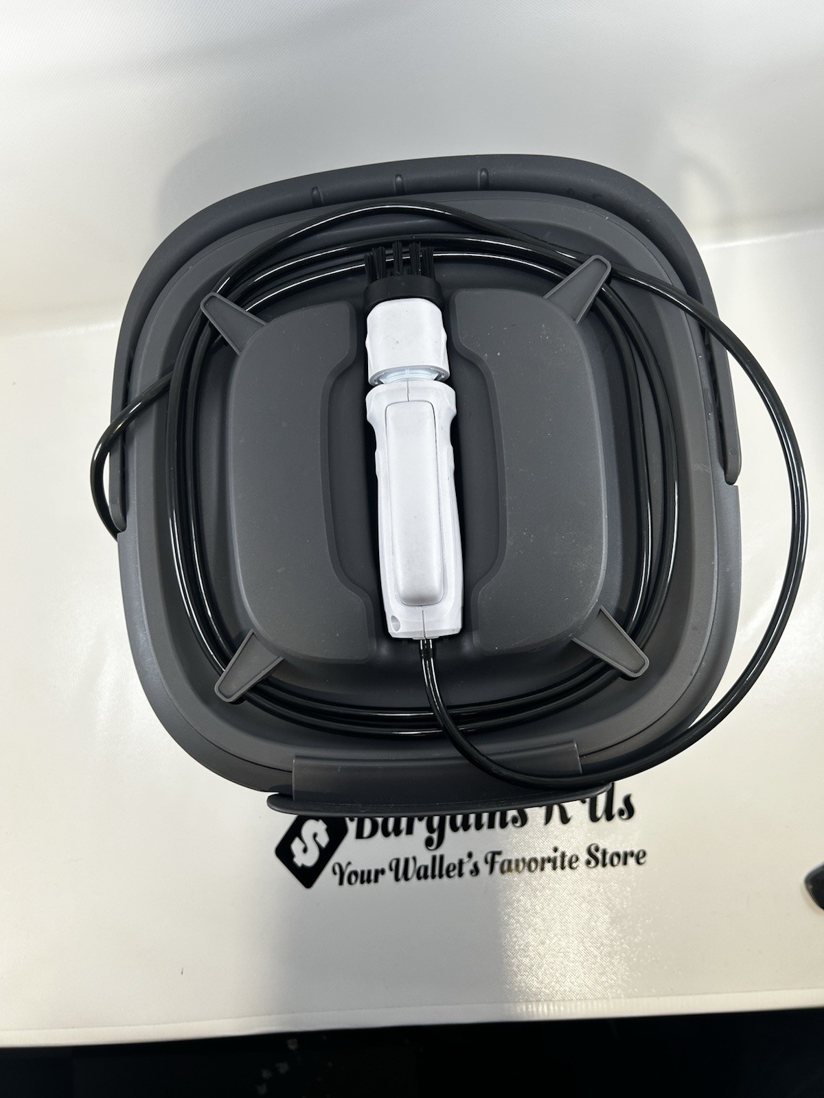 NCOEN Foldable Portable Camping Wash Basin with Hose, Black/Gray/White