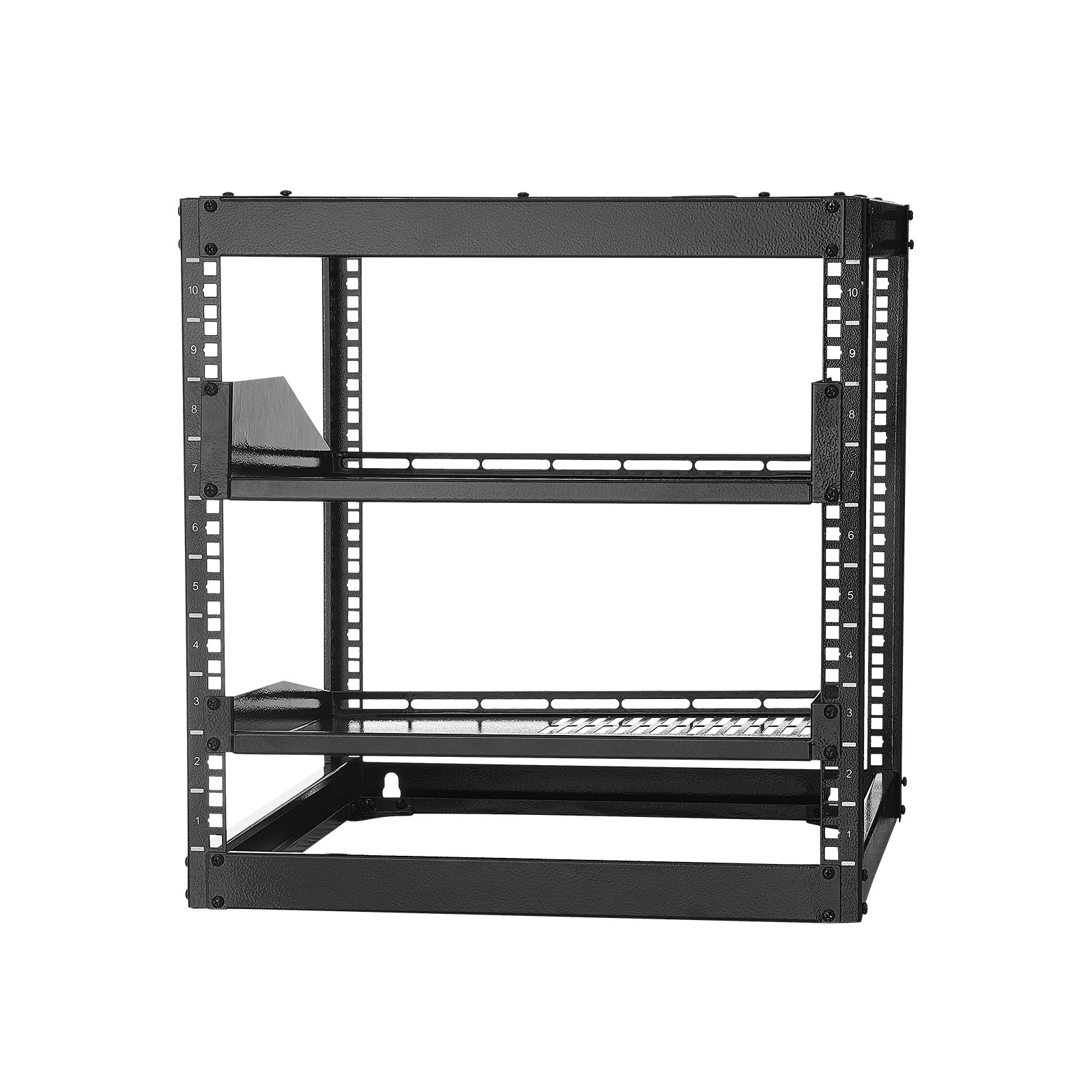Uimoso 10U Wall-Mount Open Frame Server Rack with Adjustable Shelves