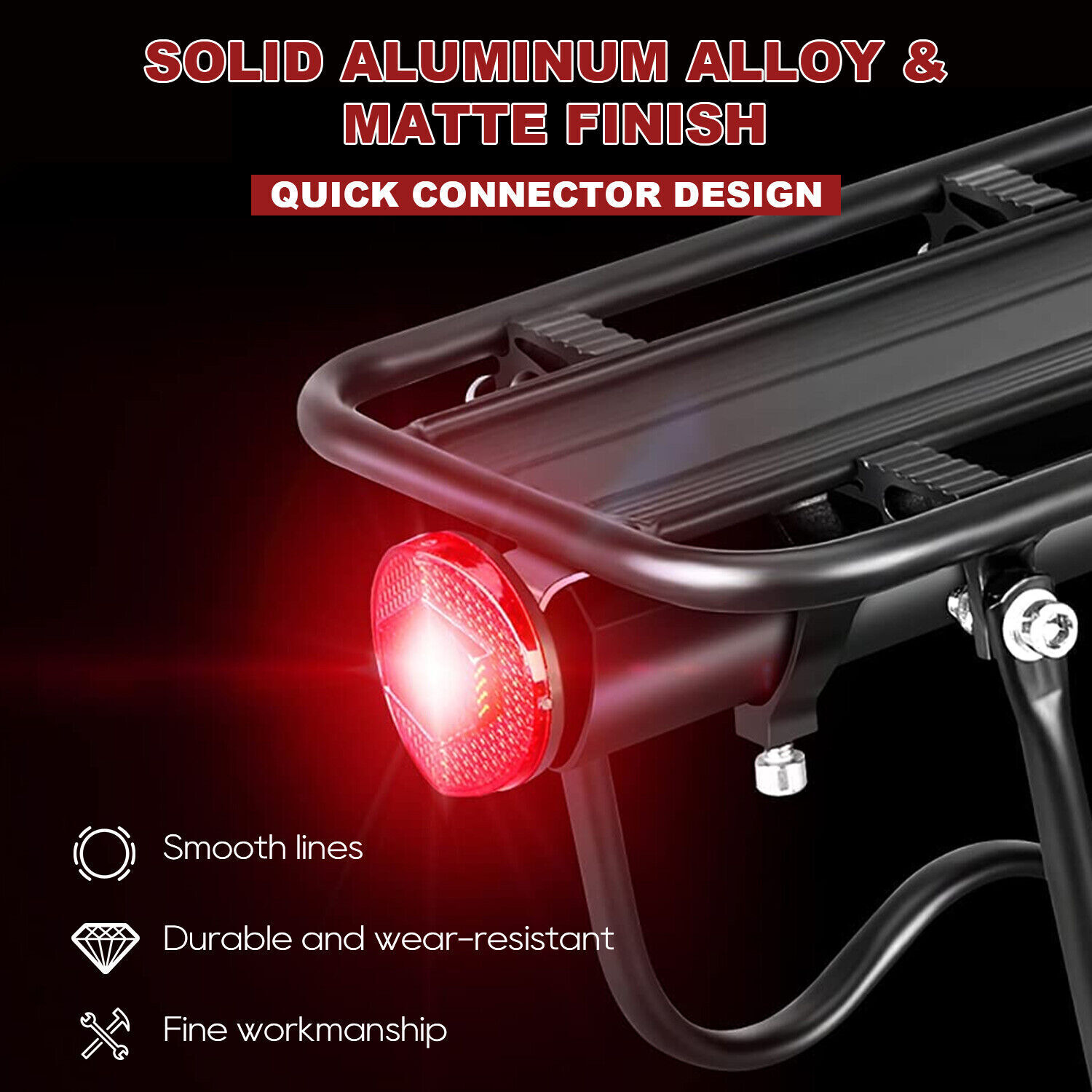 Rear Bike Rack Cargo Rack Alloy Mount Pannier Luggage Carrier Bicycle Fender