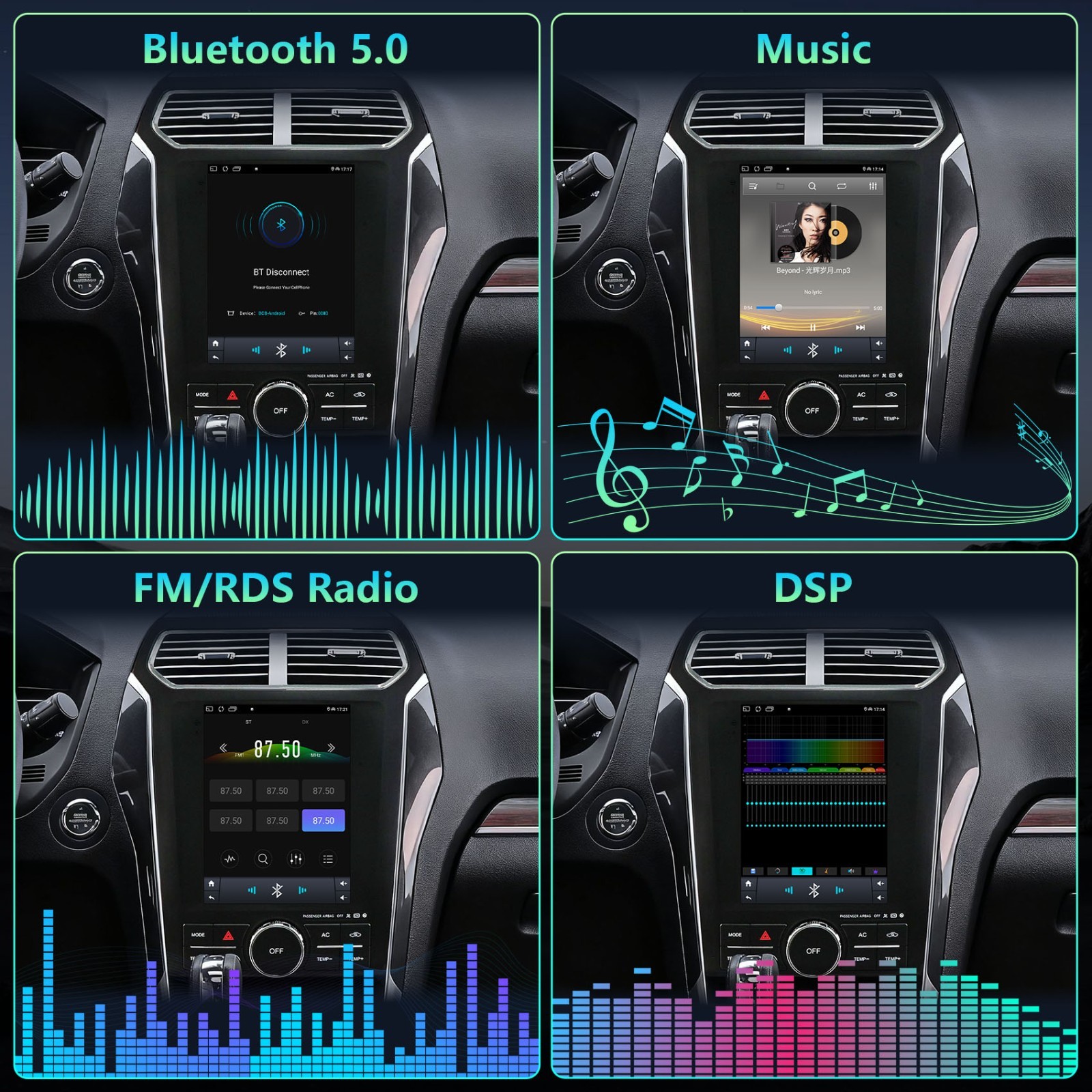 9.7" Car Stereo Radio For Ford Explorer 2011-2019 Android 13 GPS Nav WIFI FM RDS