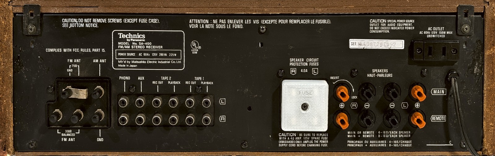 🔥【PRO SERVICED】Technics SA-400 Stereo 90W Receiver!~XSTR/CAP/LED MODS💥GUARANTY