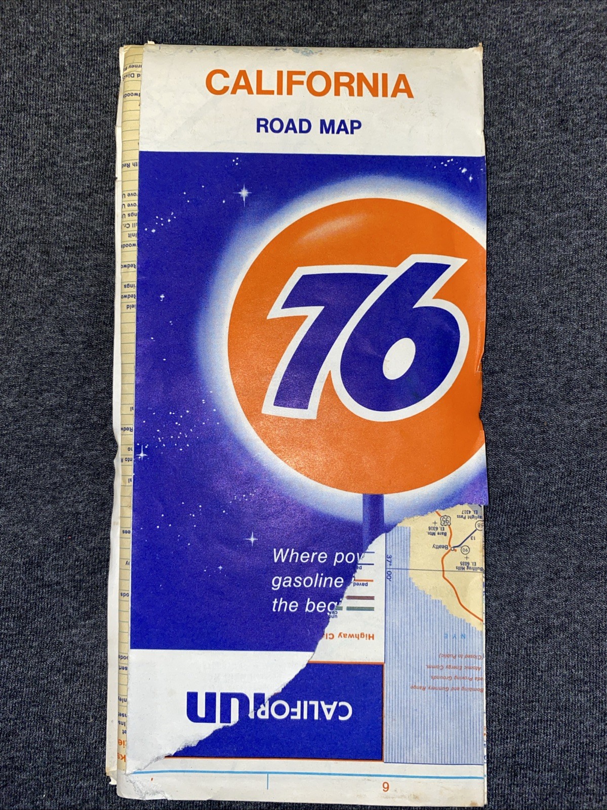 Vintage Union 76 - California Map, Travel, Road Trip Ephemera 1968
