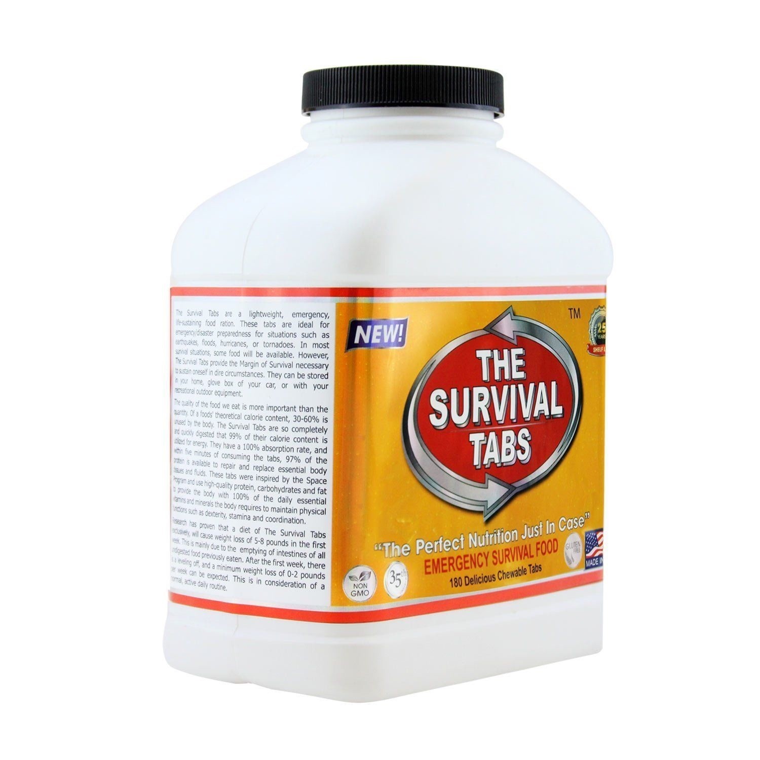 Hurricane Survival Food  Survival Tabs 180 tabs Chocolate flavor
