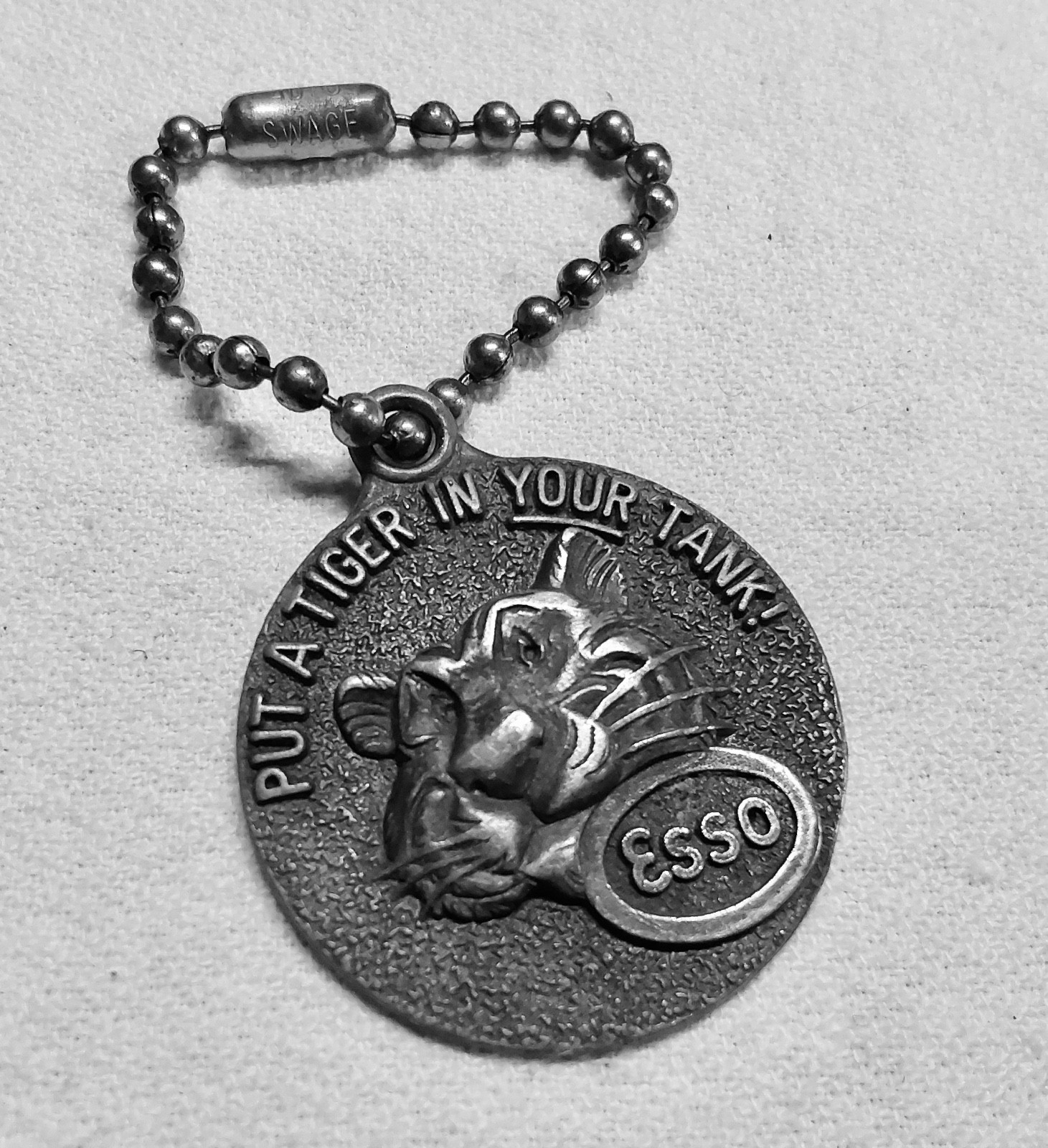 Houston, Texas TX Esso Put A Tiger In Your Tank Esso Keychain Key Fob Tag