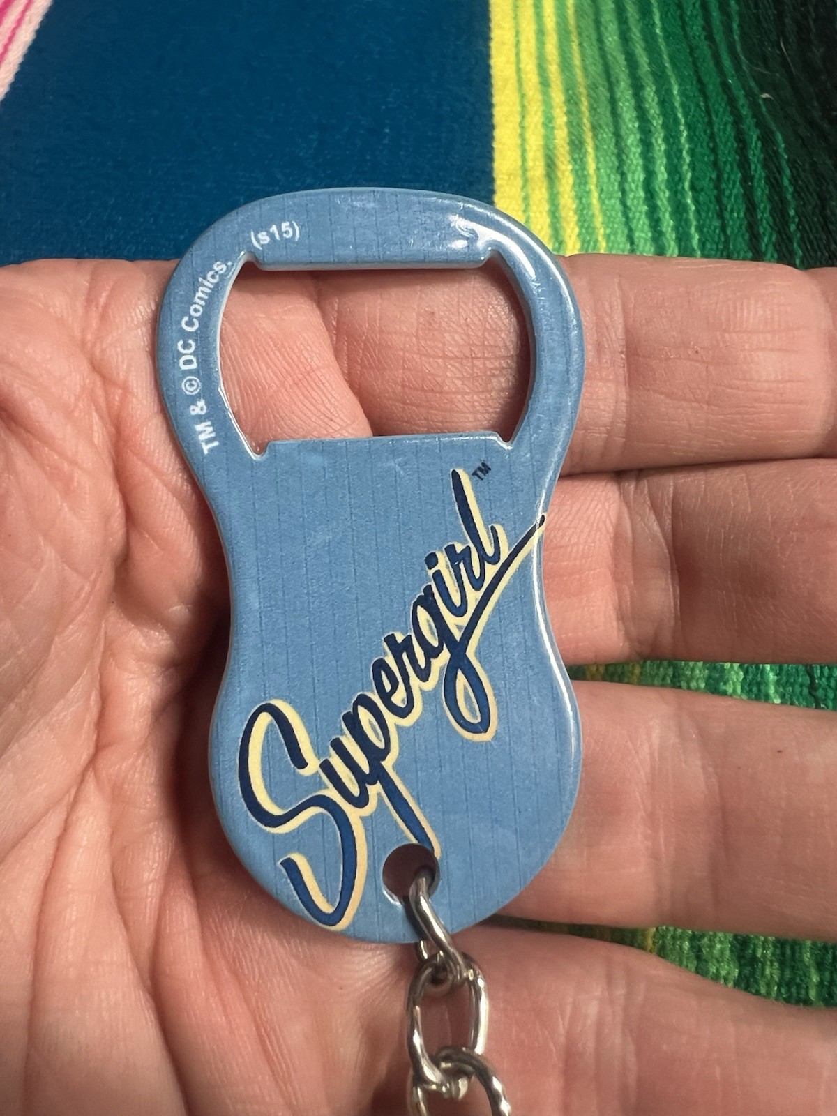 DC Comics Metal Bottle Opener Key Chain SUPERGIRL