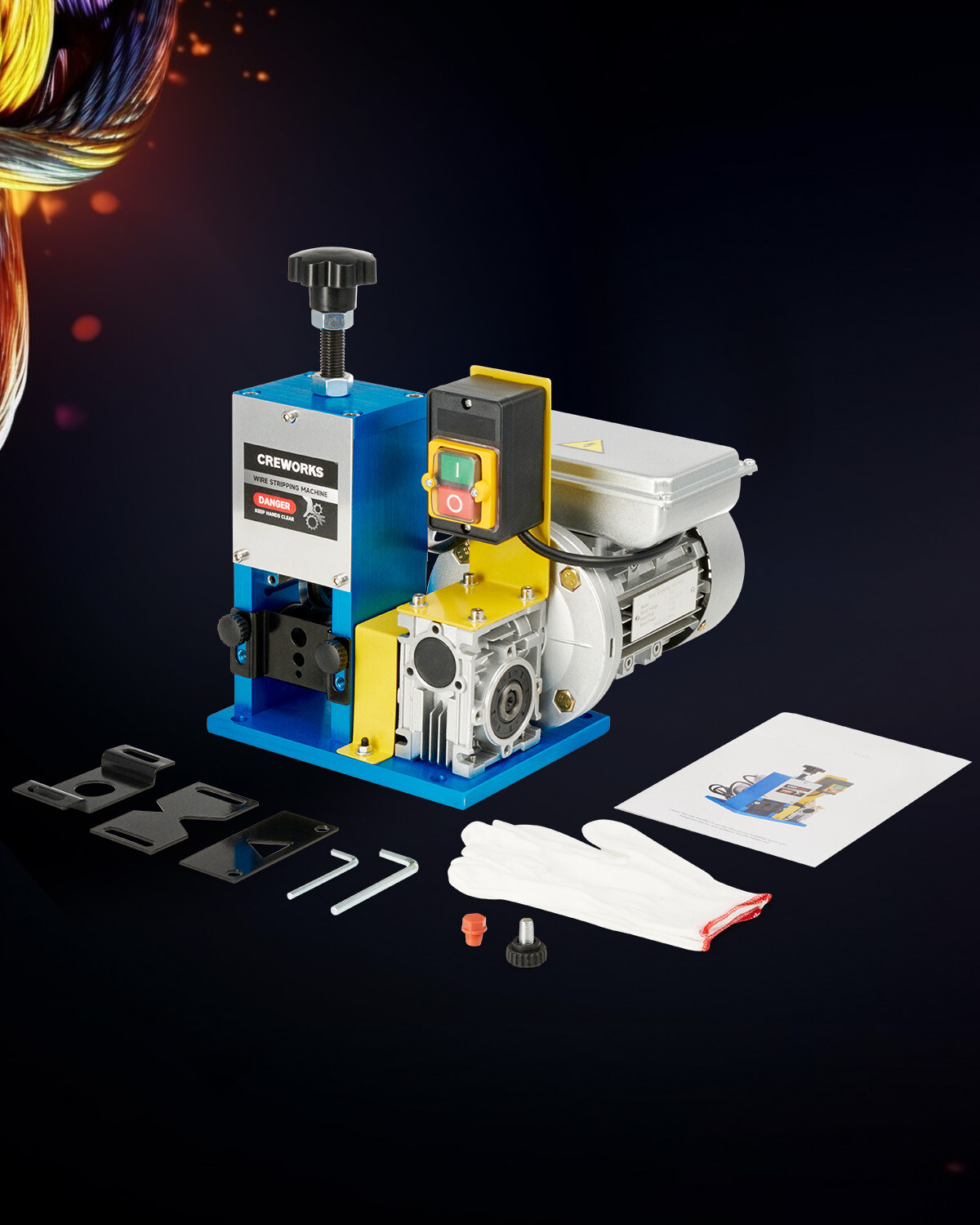 CREWORKS Automatic Electric Wire Stripping Machine 0.06-1 inch Wire Stripper