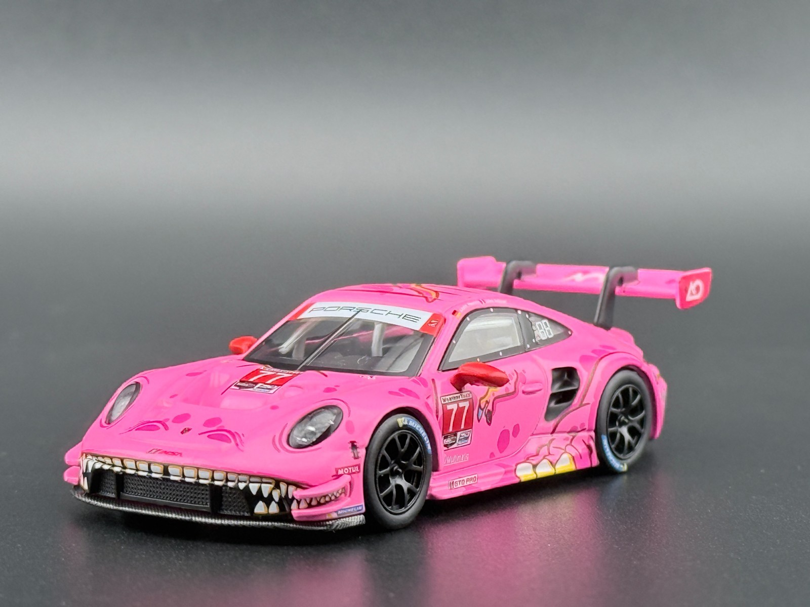 Mini GT Porsche 911 GT3 R #77 AO Racing ROXY 2024 IMSA Road America #1052 1/64