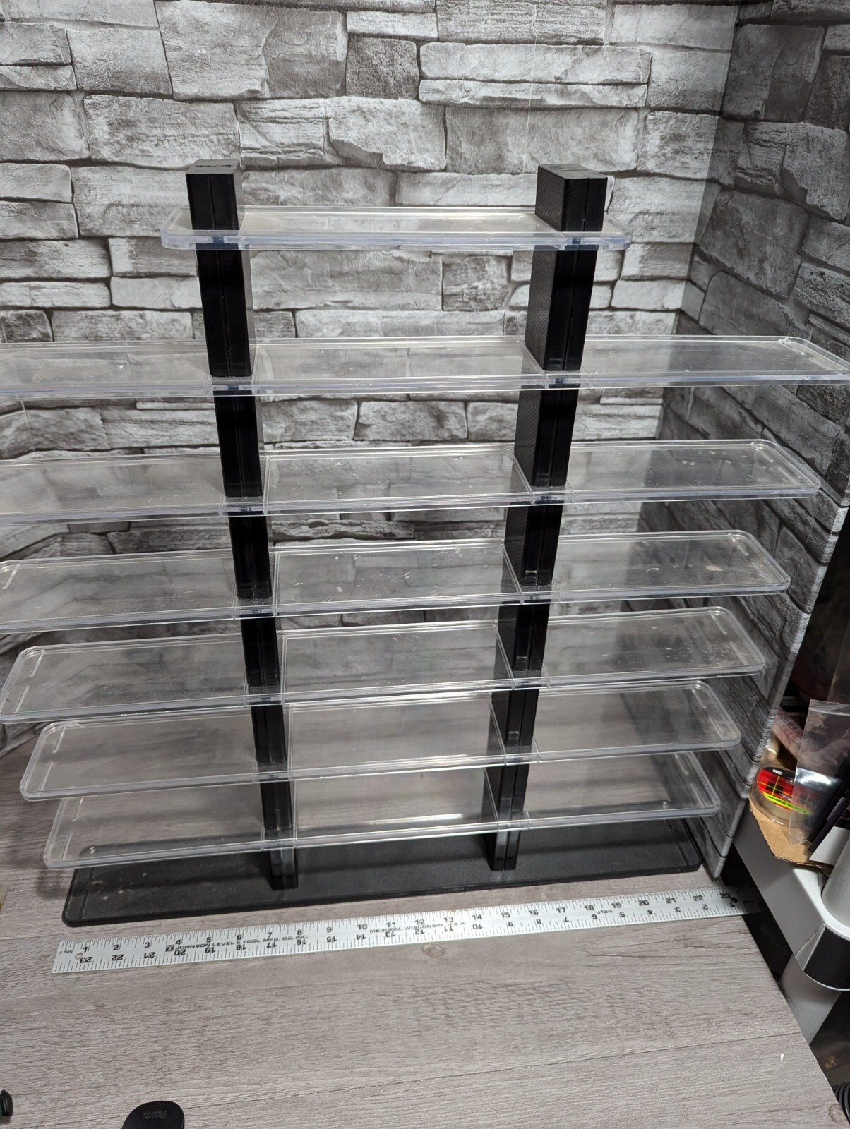 23.5x22.5x3" Acrylic Wall Or Table Display Stand For Figures, Cars, Collectibles