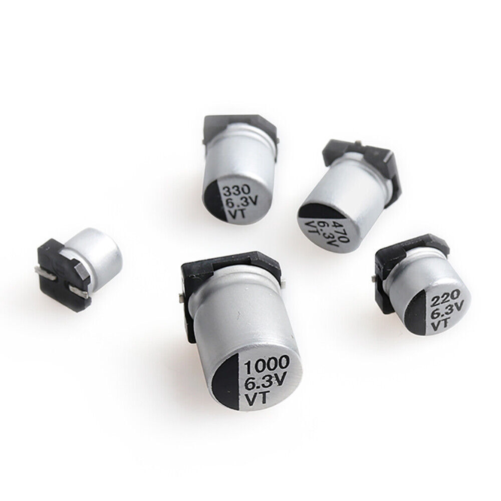 6.3V 10V 16V 25V 35V 50V 100V 400V SMD Aluminum Electrolytic Capacitor 1-1000 UF