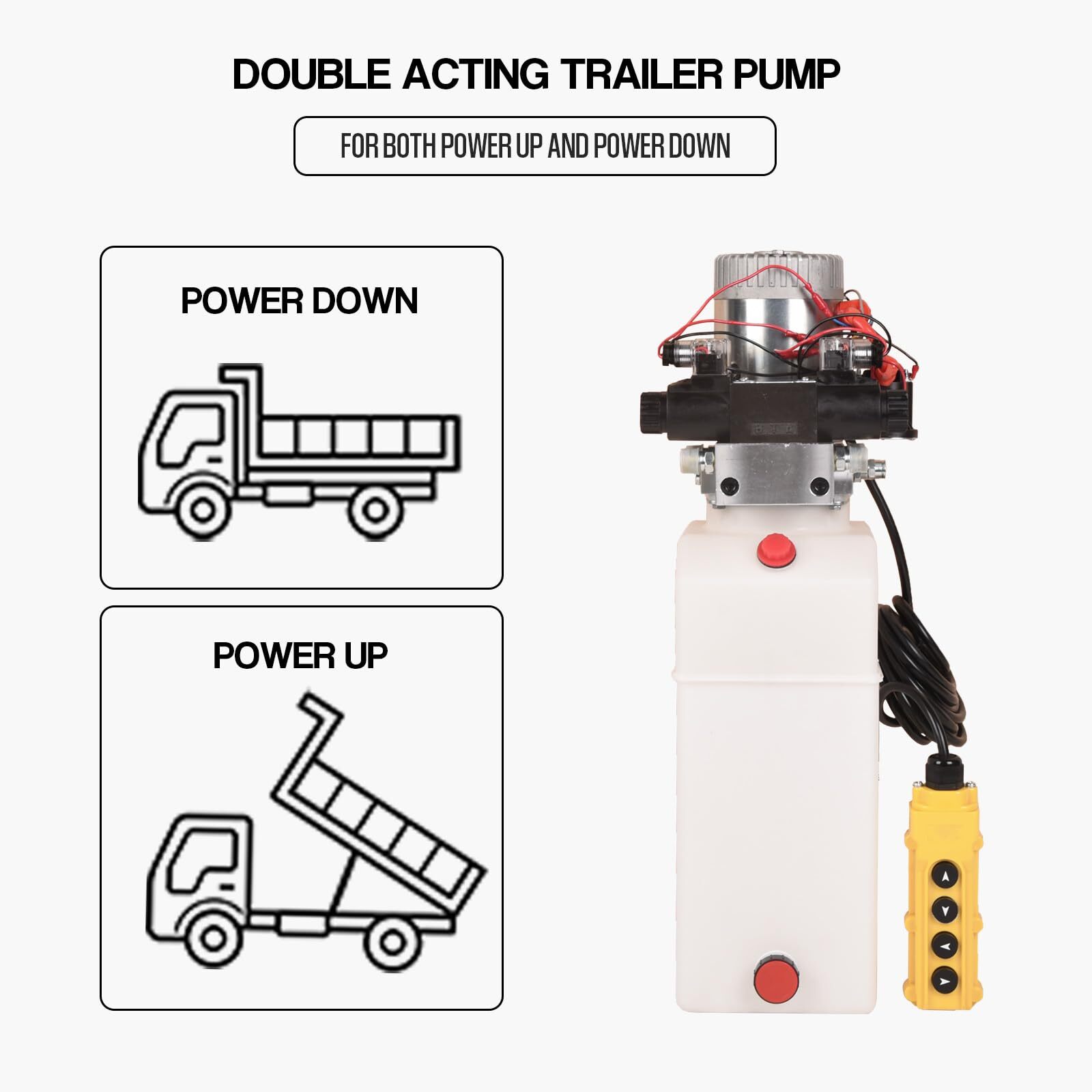 8 Quart Hydraulic Pump 12V DC Hydraulic Power Unit Double Acting Hydraulic Pump