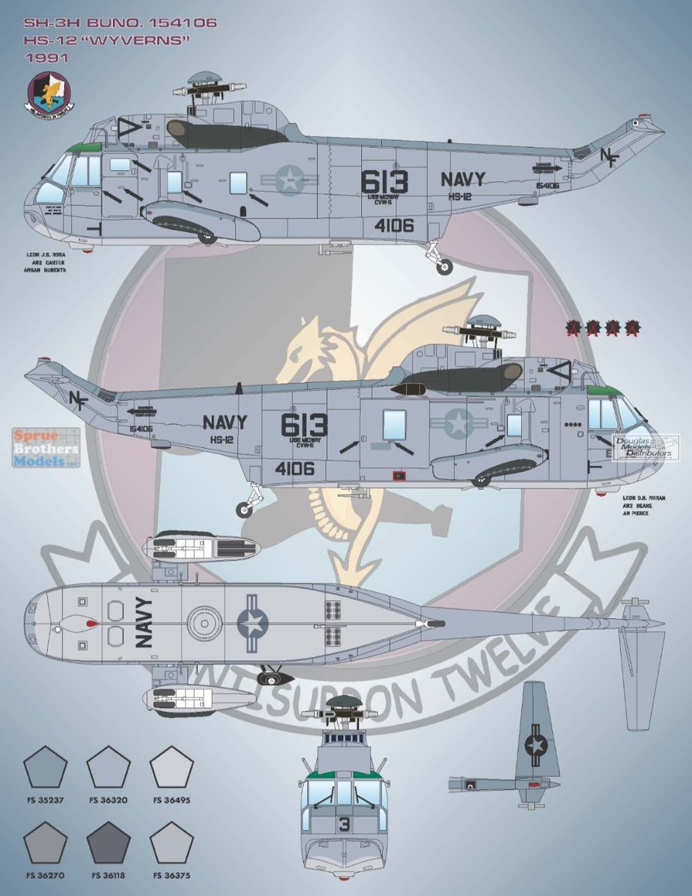 Bullseye 1/48 Decals #48047 Seaking Collection #1 for Hasegawa SH-3D/H Kits