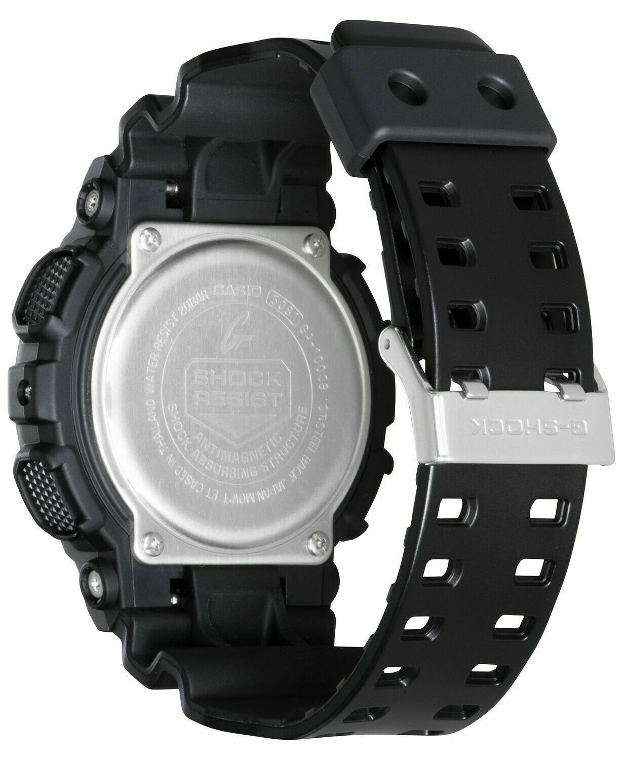 Men Sports Watch G-Shock GA100CB-1A Ana-Digi Chronograph Black Resin Band