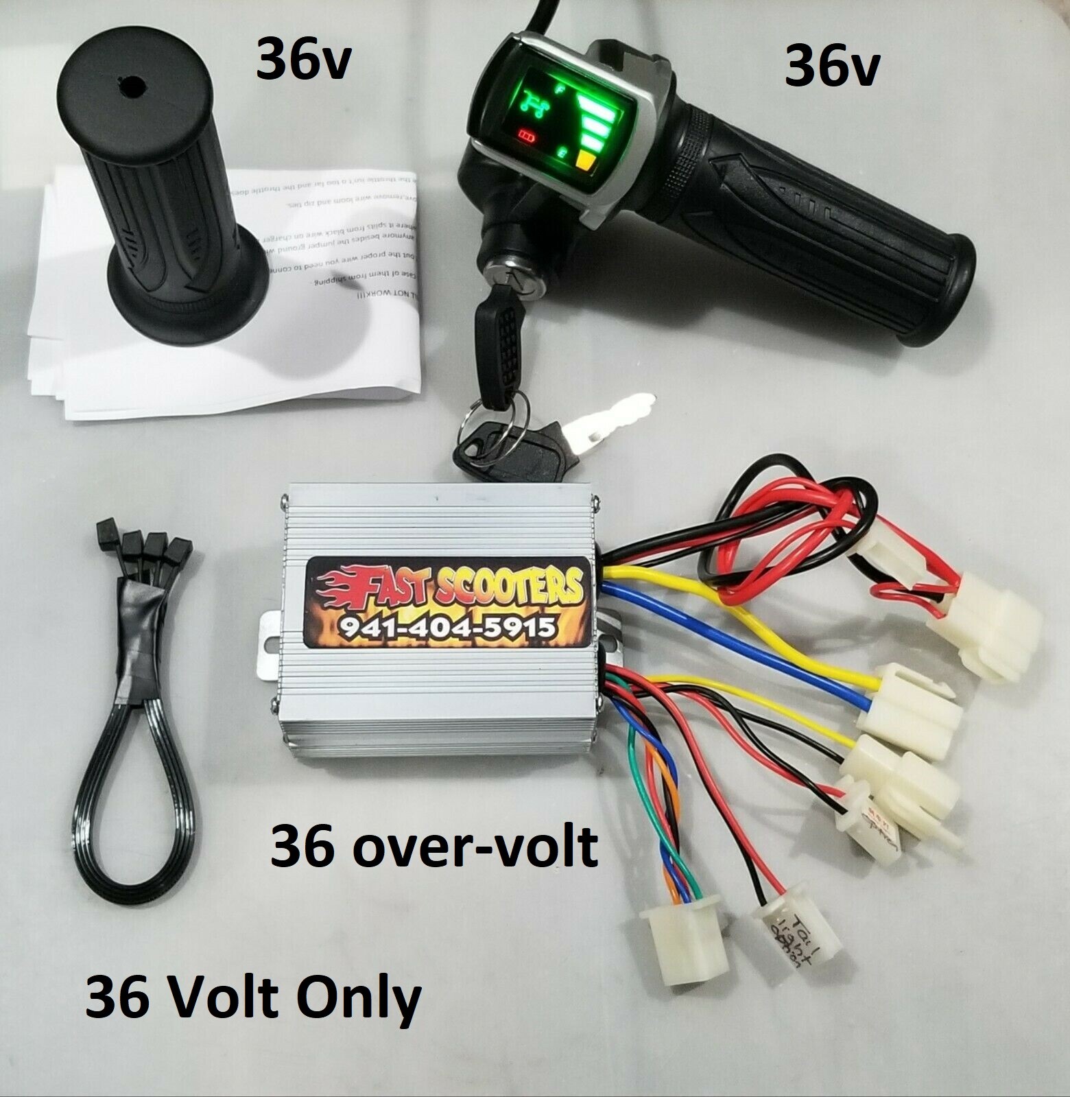 Razor 36v E300,E325,MX350,MX400 electrical Scooter kit 36 Over Volt Kit