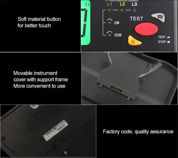 Ground Earth Resistance Tester &Digital Multimeter 20Ω/200Ω/2000Ω 600V Auto-Rang