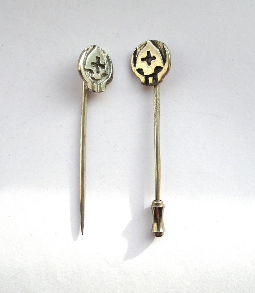 2 Sterling Silver Hallmarked Stick Pins