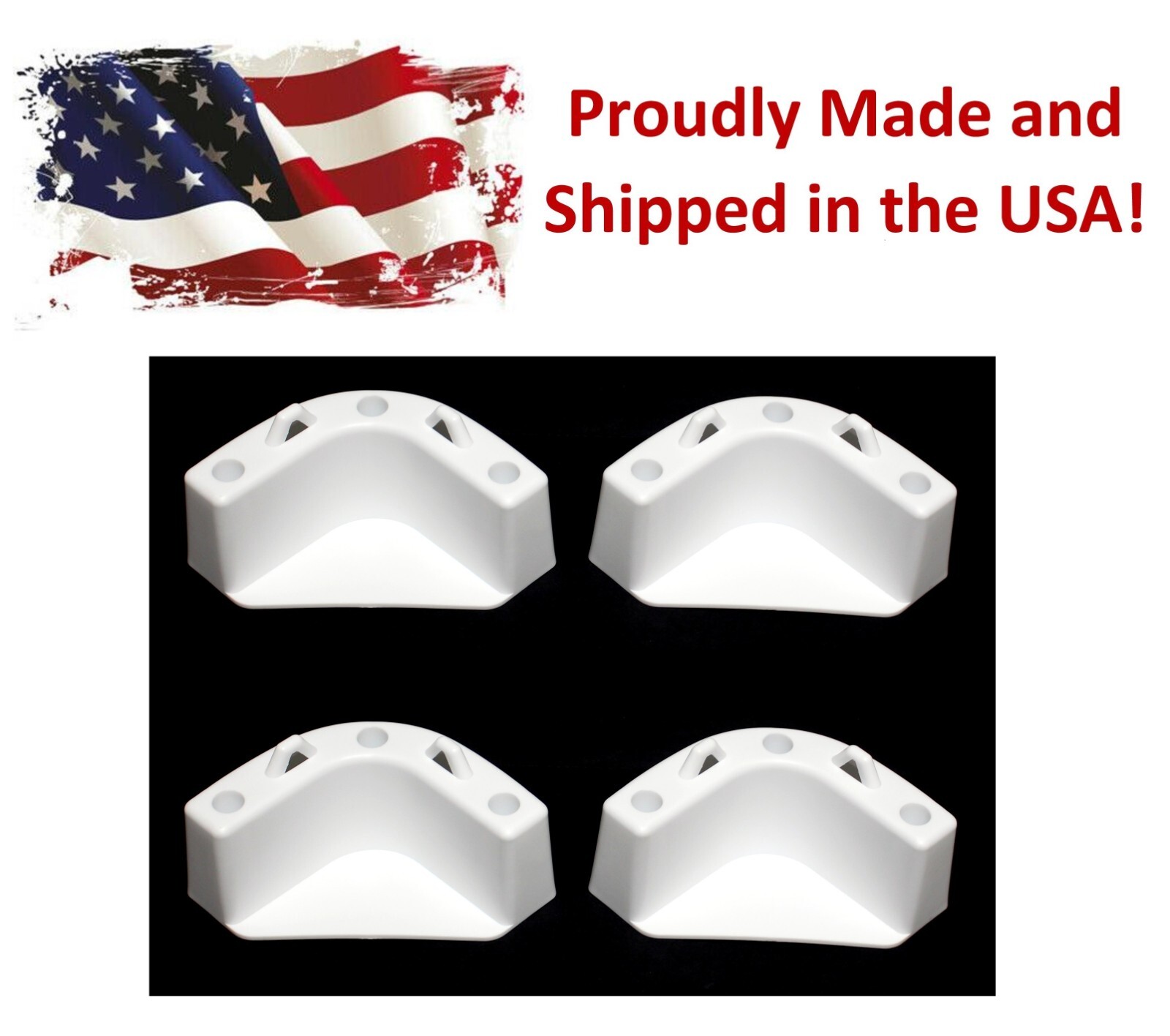White BOAT MARINE COOLER MOUNTING BRACKETS FOR YETI IGLOO ENGLE COLEMAN (4 Pk)