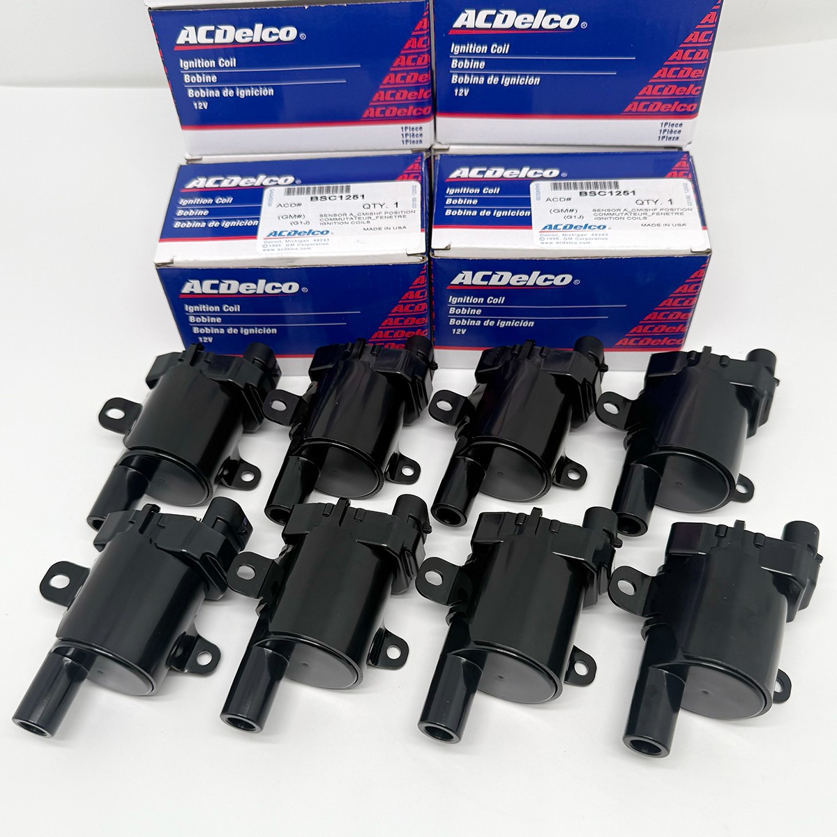 NEW 8 Pack Acdelco BSC1251 D585 UF262 Ignition Coils for 1999-2007 Chevrolet GM