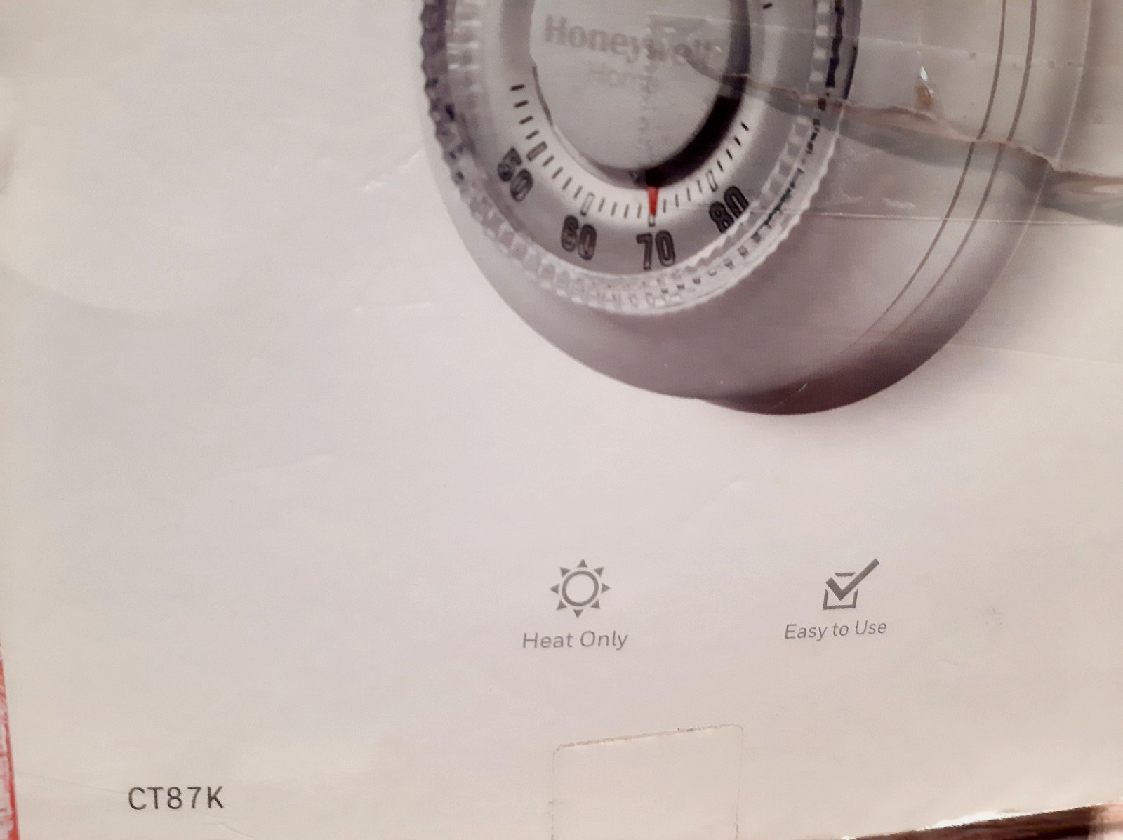 Honeywell Home CT87K Round Non Programmable Thermostat ~ NOB, For Parts