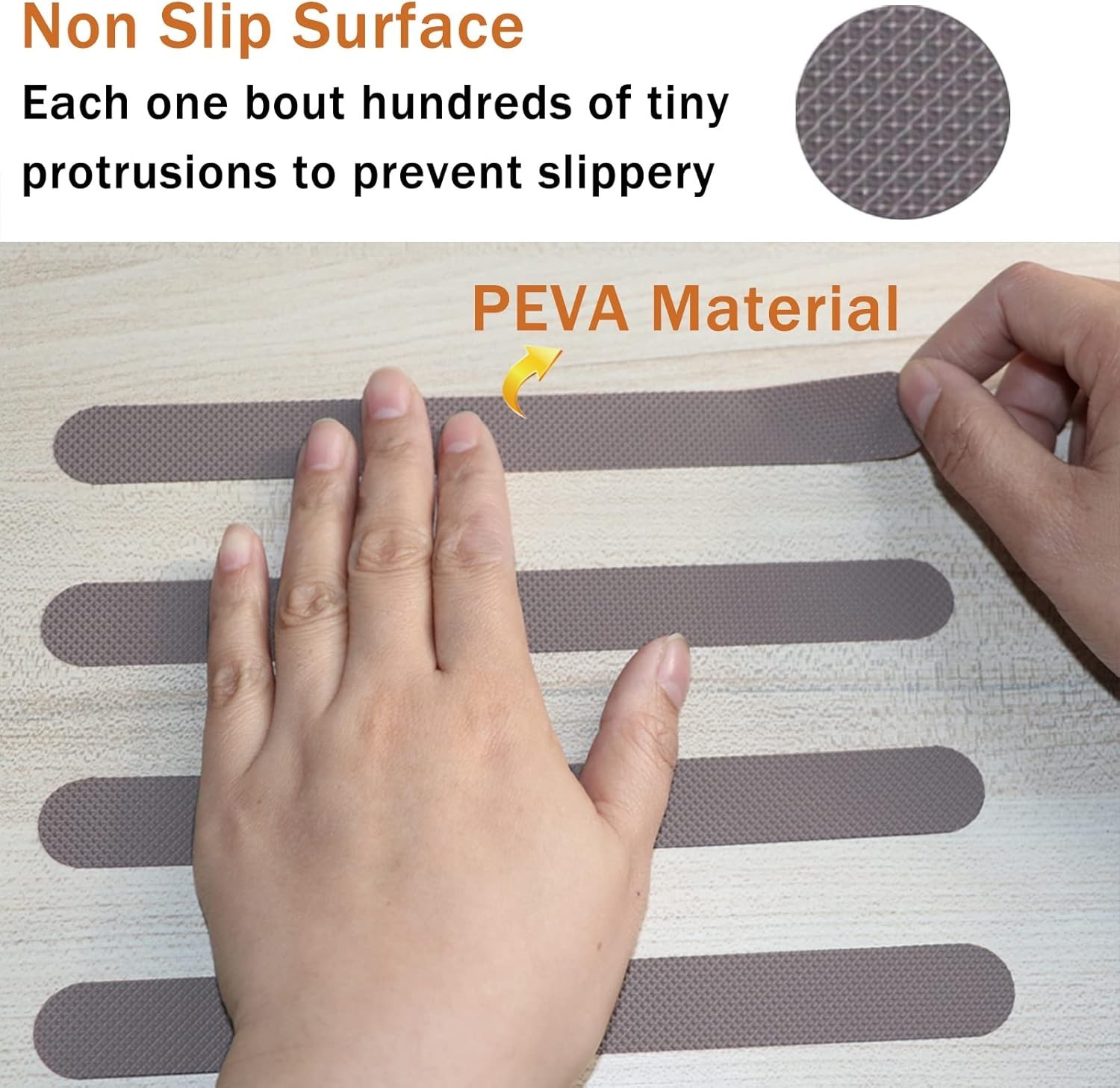Anti-Slip Adhesive Strips for Bathtubs - 30 PCS Safety Stickers with Scraper