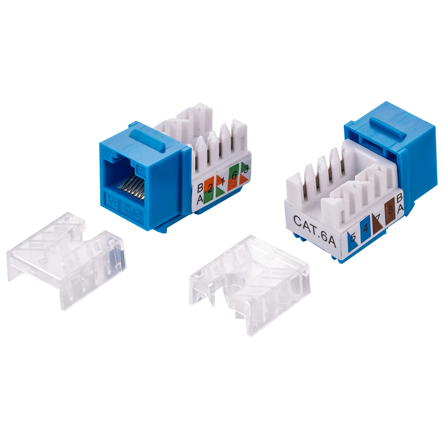 CAT6a Keystone Jack Ethernet 110 Punch Down Tool Network 45 Degree 8P8P RJ45 Lot