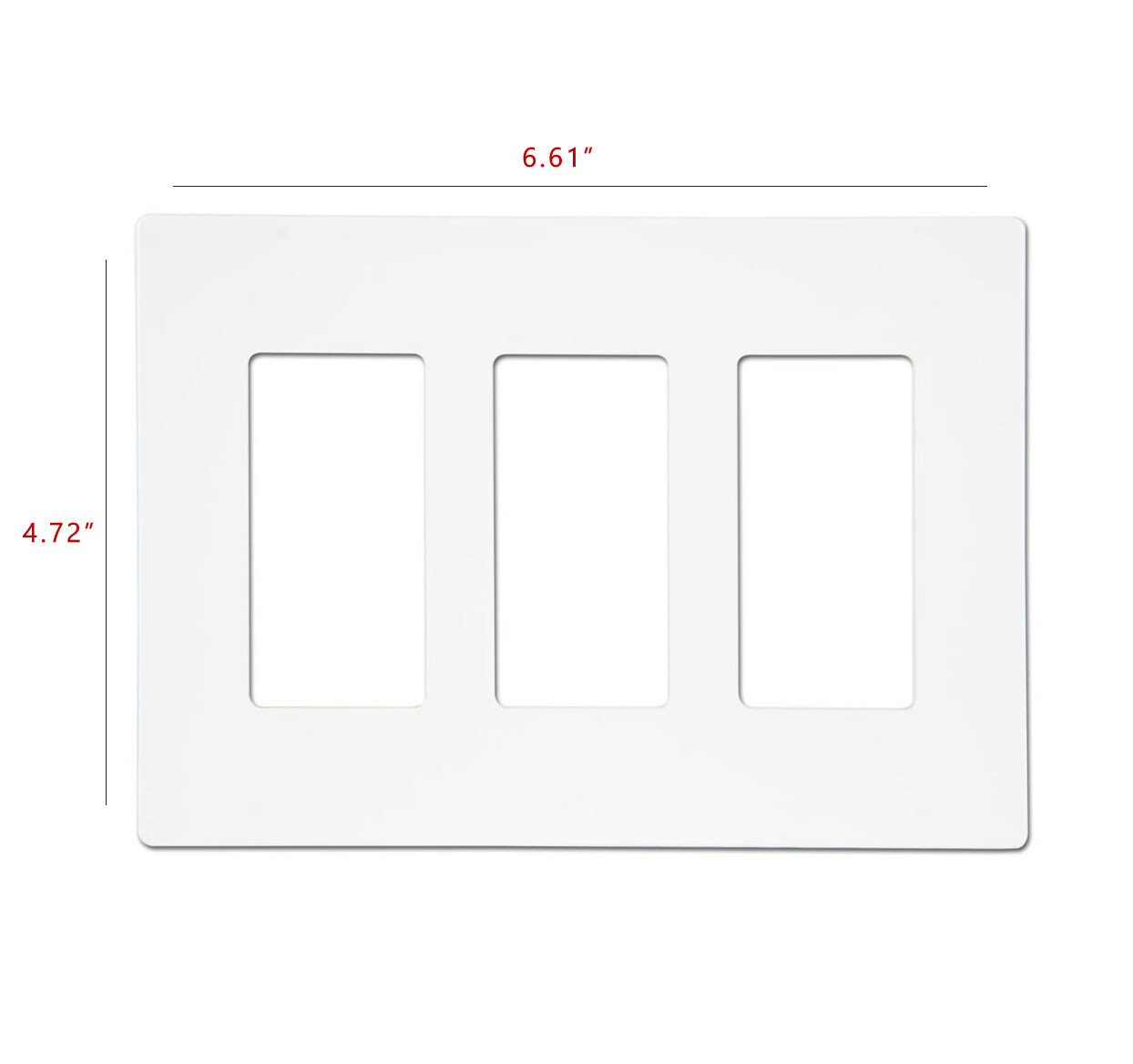 Unbreakable Screwless Decora Wall Plate Outlet / Switch Cover 1-5 Gang White UL