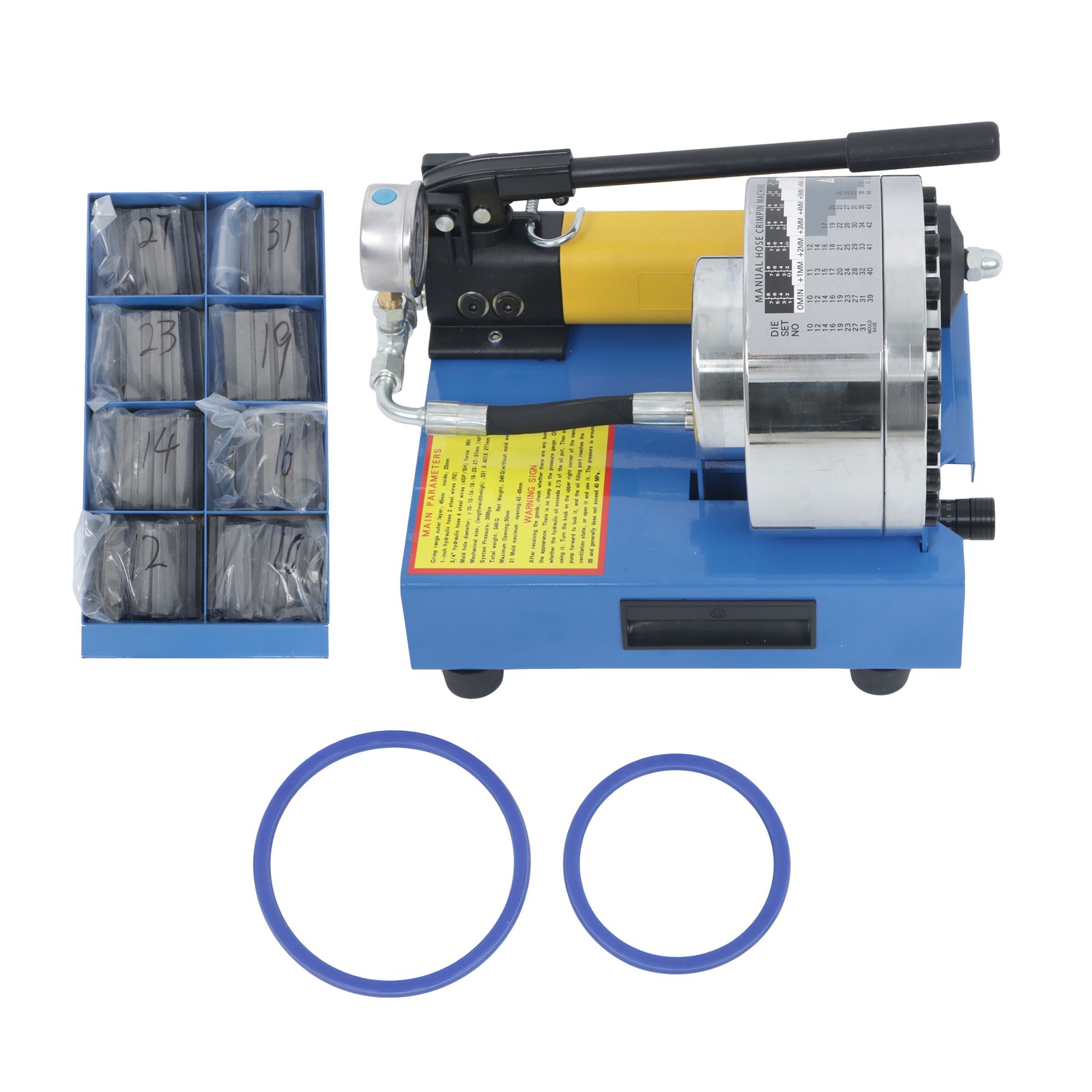 With 8 Dies Hose Crimper High Pressure Portable Hydraulic Hose Crimping Machine