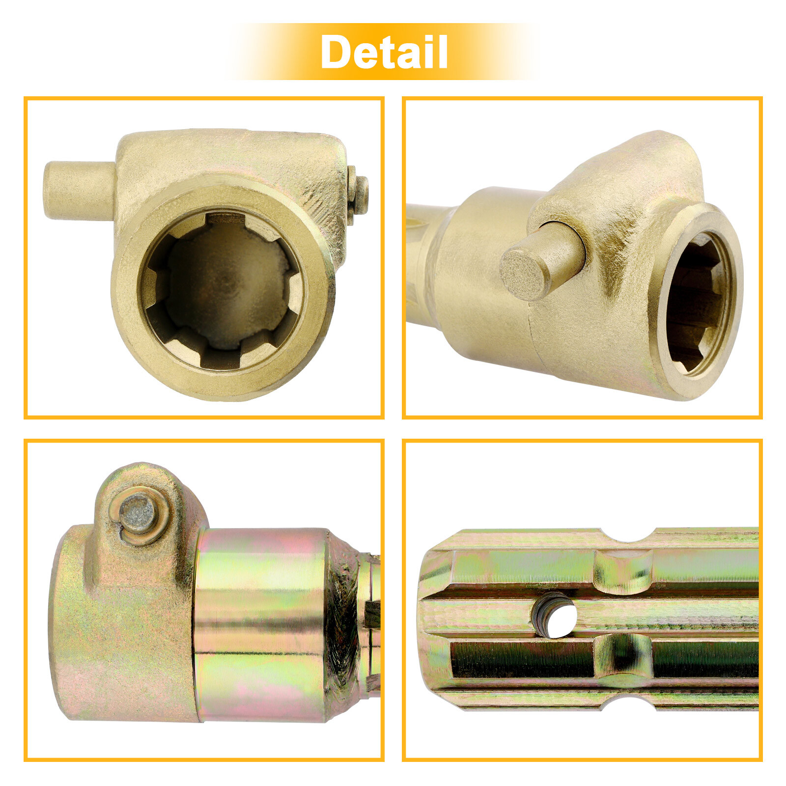 70HP PTO Extender Adapter for Tractor, 1-3/8 in 6 Spline