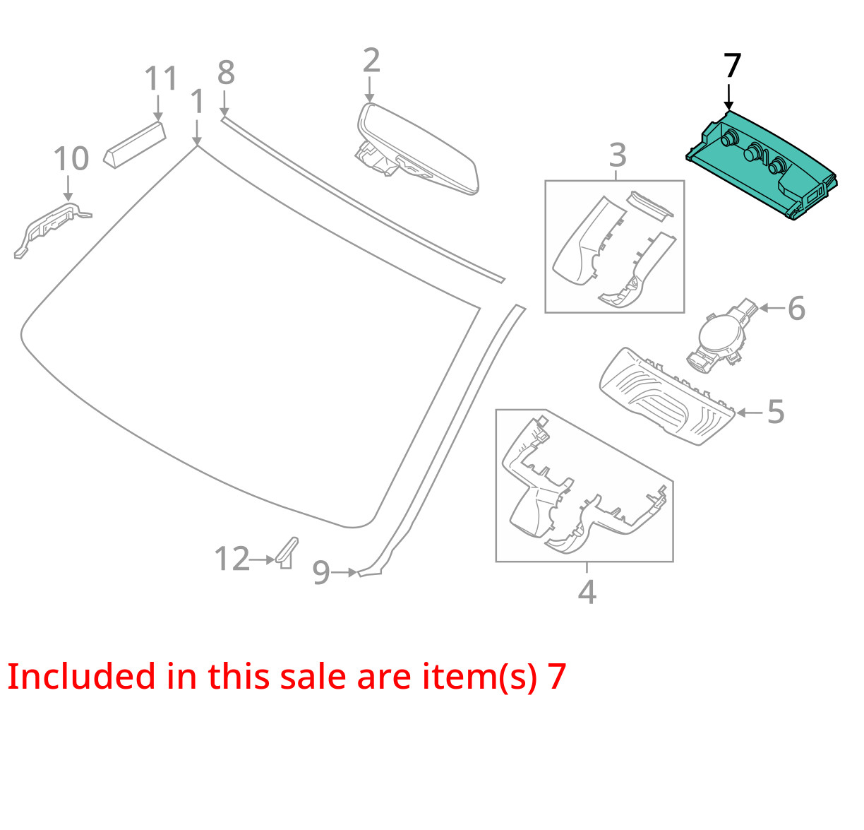 2021-2025 BMW I4 G26 Front Windshield Lane Assist Kafas Camera Unit 5B39285 OEM