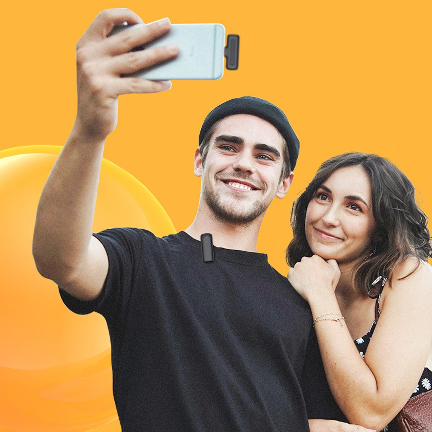 Lavalier Microphone Wireless Audio Video Recording Mini Mic For Android/iPhone