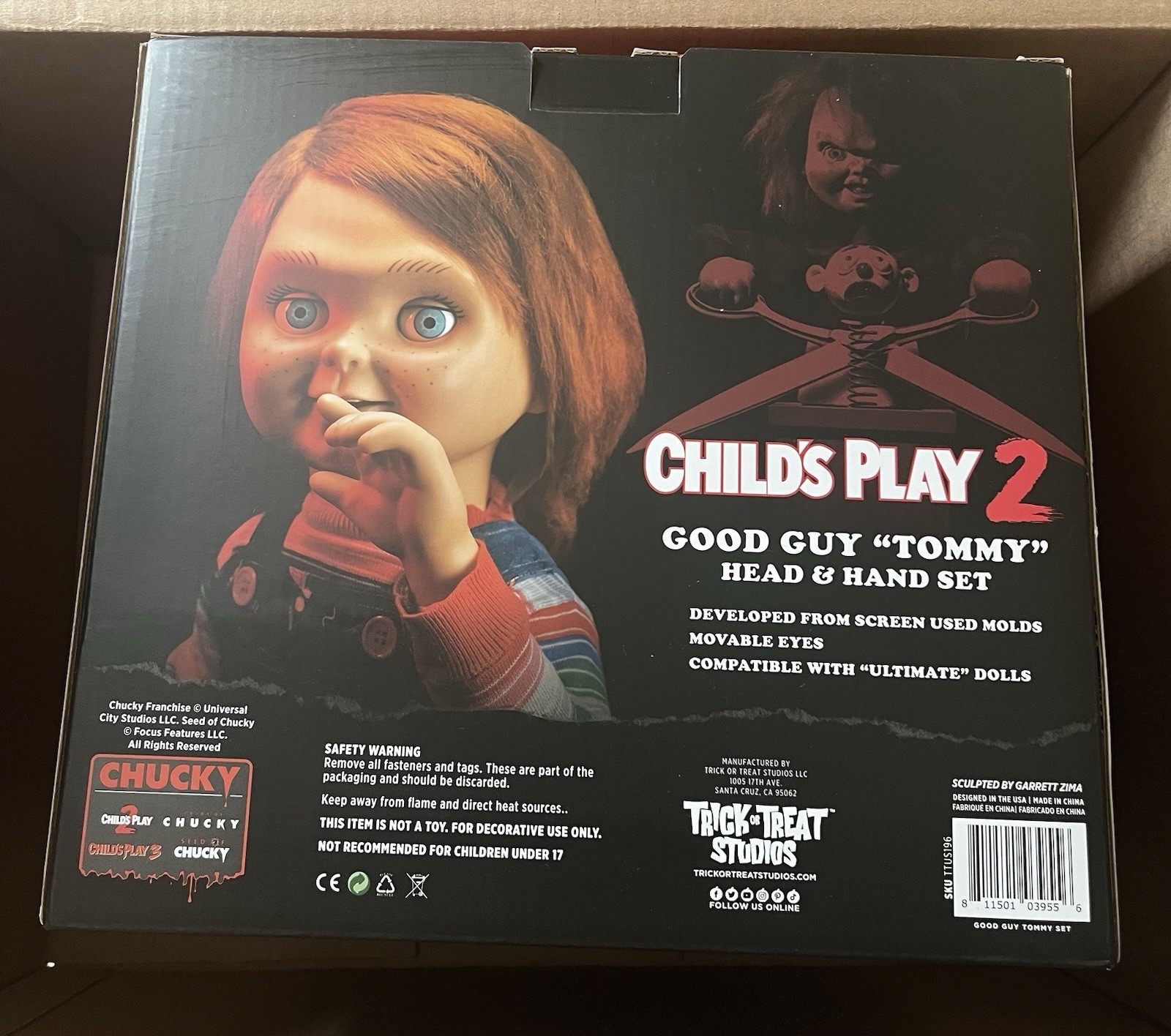 Trick or Treat Studio Child's Play 2 Chucky Doll Tommy Head