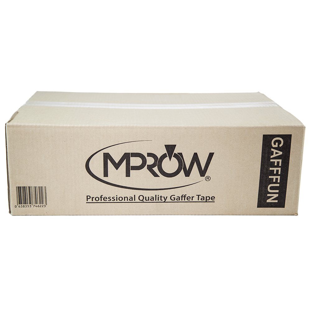 12x MPROW Gafffun Gaffer Tape 3" 180' Black Matte (No residue) Gaff 60 Yards