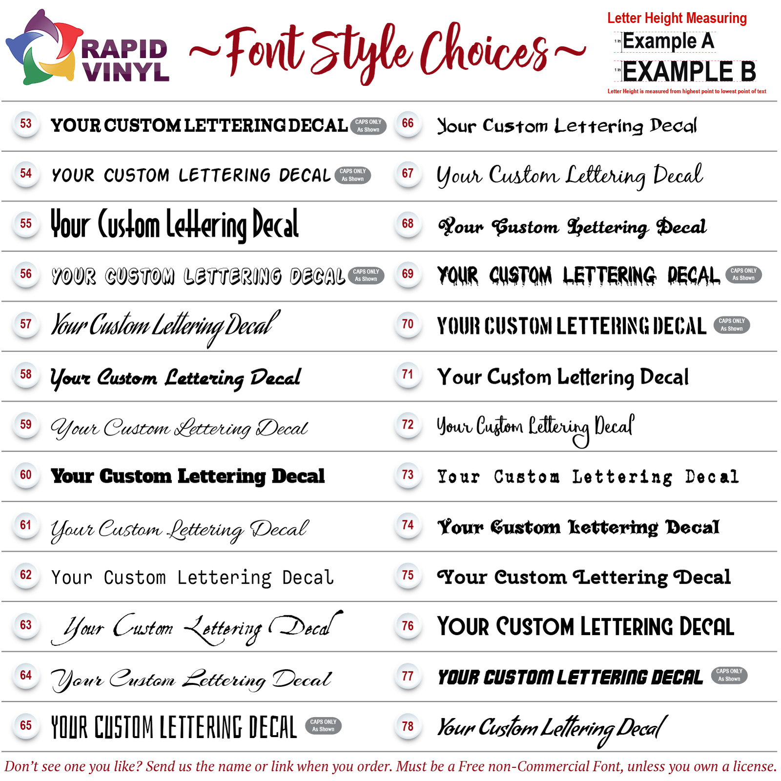 Custom Text Vinyl Decal Sticker Car Window Bumper Letters Numbers Lettering Name