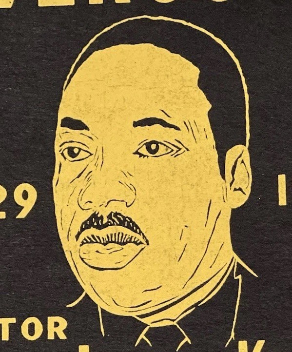 VINTAGE Early 1960s Martin King Luther Civil Rights Large Memorial Felt Banner!!