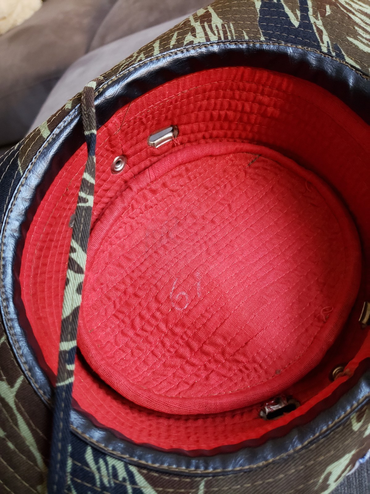 RARE! Vintage Vietnam War Era Nakhon Phanom Thailand Tiger Camo Boonie Bush Hat