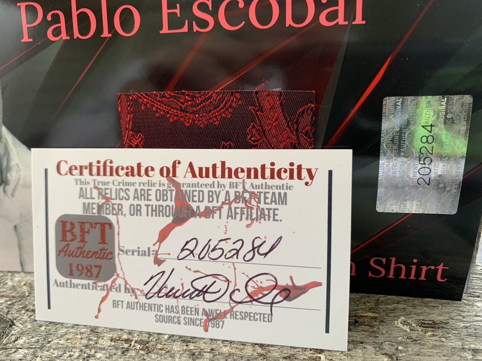 Pablo Escobar Personally Worn Shirt Authentic Remnant COA True Crime