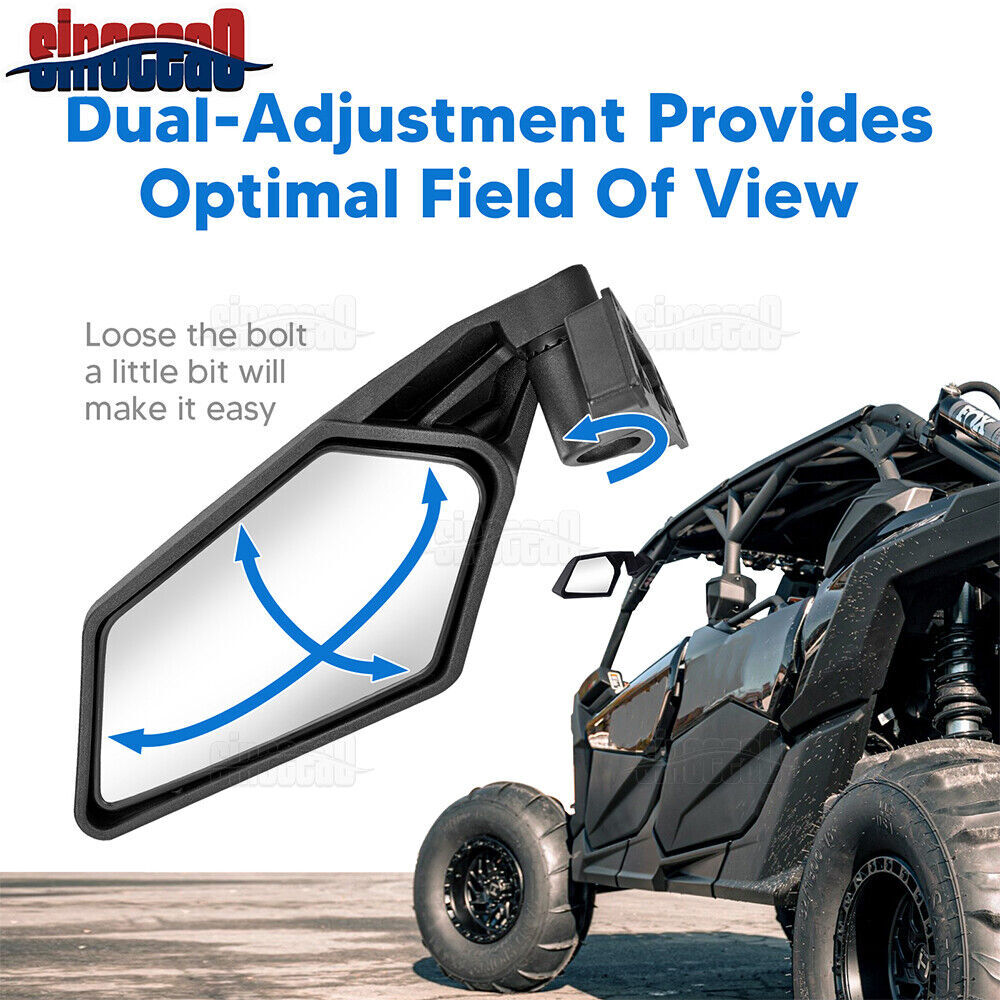 For 2017-2024 Can Am Maverick X3 XRS XDS MAX Racing Style Rear View Side Mirrors