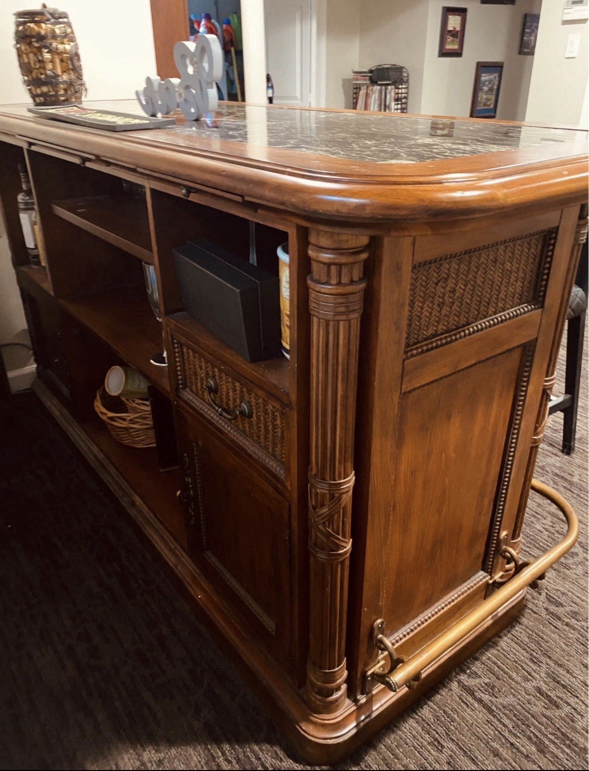 Vintage Bar And Wine Cabinet (chairs not included)