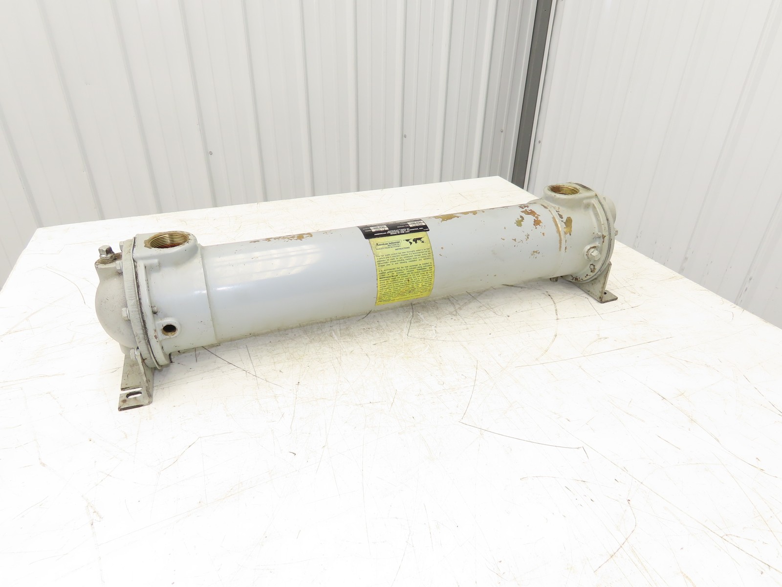 American Industrial AB-1003-C6-TP Shell & Tube Heat Exchanger 2-Pass 1.5"NPT