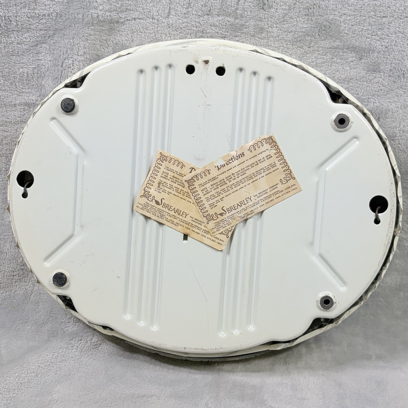 Vintage Counselor Bathroom Scale Atomic Starburst MCM White Gold Made in USA