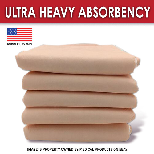 100 Disposable Incontinence Underpads 30x36 Large Quilted Bed Pads Pee Pads