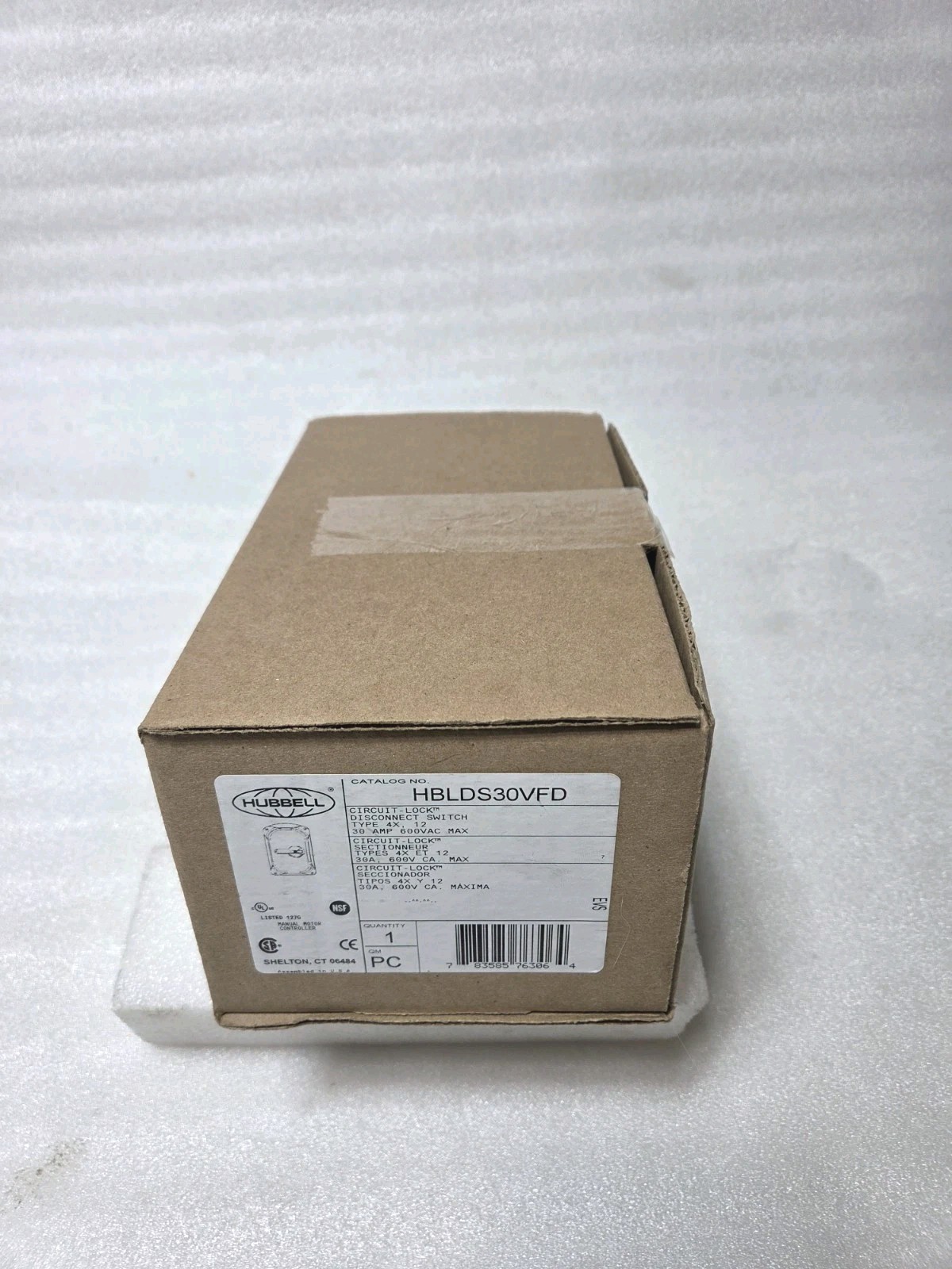 HUBBELL HBLDS30VFD Industrial Grade Manual Motor Controller 30A 600VAC N£W