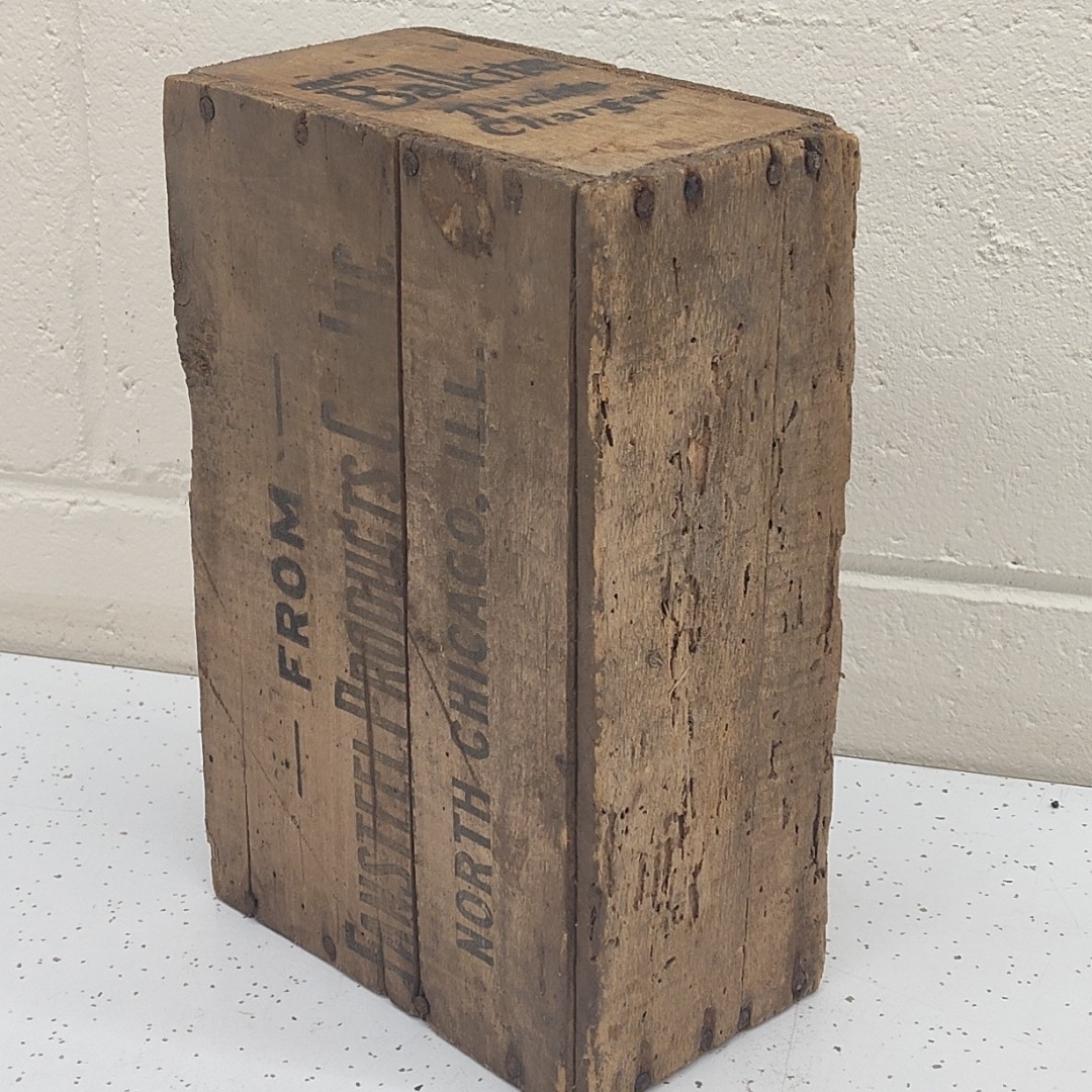 Balkite Trickle Charger Wood Box/Crate - Fansteel Products Chicago Automobilia